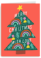Kerstkaart hip Merry Christmas with love