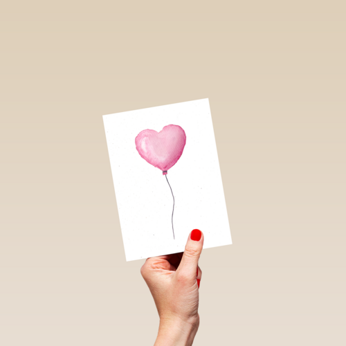 Ballon met hart zonder tekst
