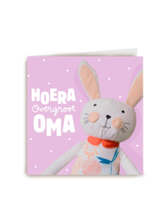 Felicitatiekaart hoera overgrootoma