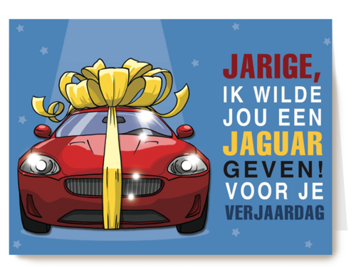 een jaguar voor je verjaardag