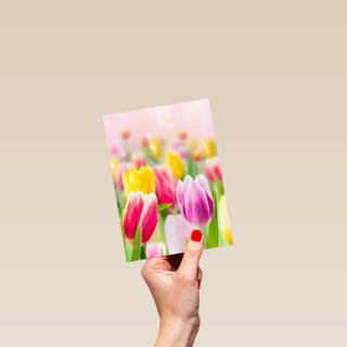lente kaart tulpen voorjaar