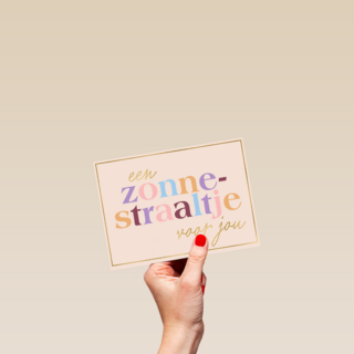 Zomaar kaart een zonnestraaltje voor jou