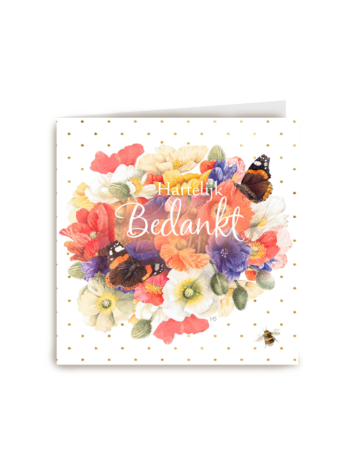 Kaart flowers by Marjolein Bastin Bloemen bedankt