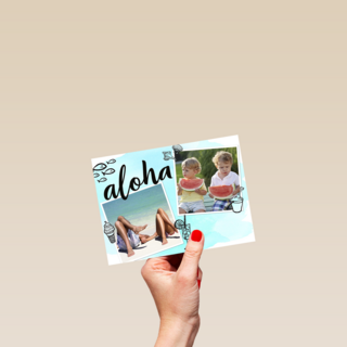 aloha in zomers blauw