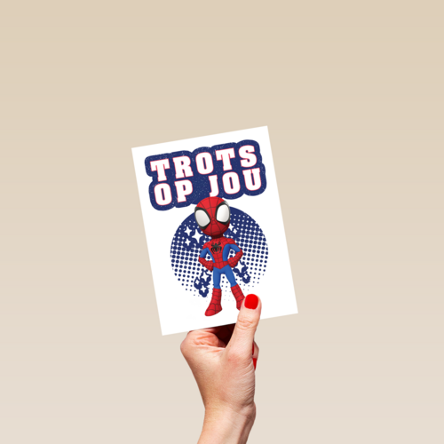 Complimentkaart Spiderman trots op jou