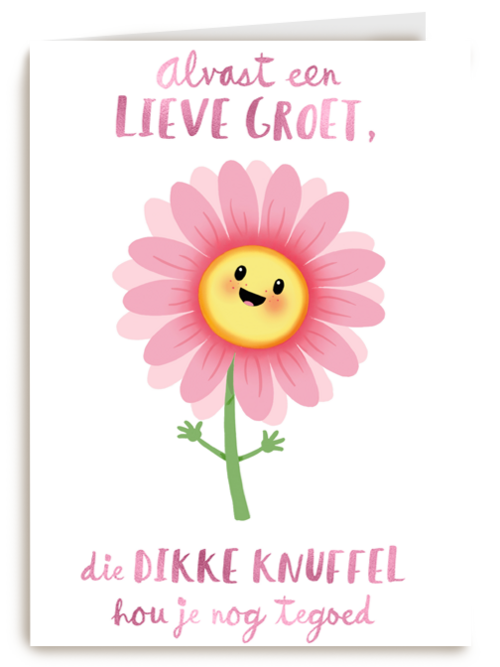 moederdag kaart klassiek alvast een lieve groet