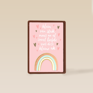 klein van stuk maar nu al zoveel liefde voor deze kleine uk