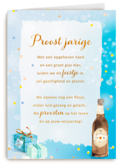 Verjaardagskaart Proost jarige More than words