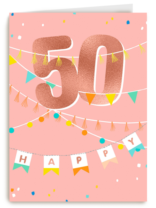 Verjaardagskaart happy 50