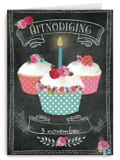uitnodiging cupcake
