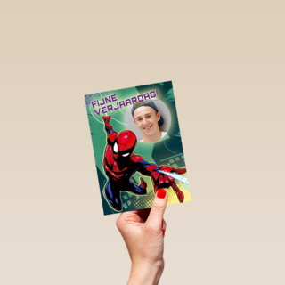 Fotokaart verjaardag Spiderman