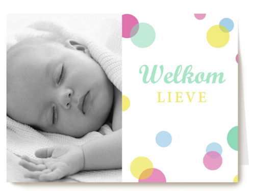 fotokaart welkom lieve kleine