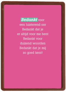 bedankt voor een luisterend oor