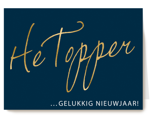 nieuwjaarskaart zakelijk he topper