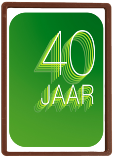 verjaardagskaart 40 jaar groen