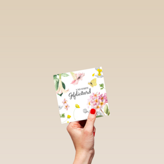 Kaart flowers by Marjolein Bastin Van harte gefeliciteerd