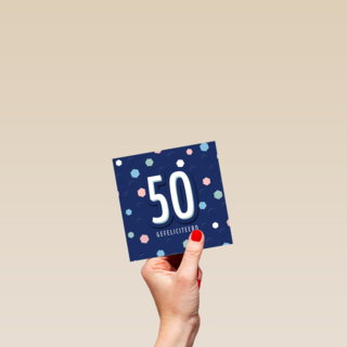 verjaardag kaart stijlvol leeftijd 50
