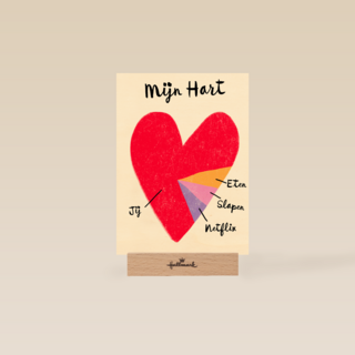 Mijn hart bestaat uit eten slapen en jij