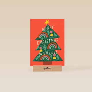 Kerstkaart hip Merry Christmas with love