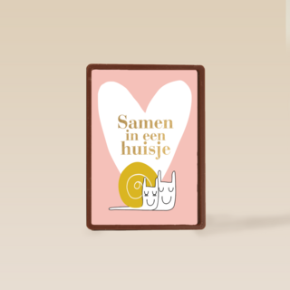 samenwonen kaart samen in een huisje