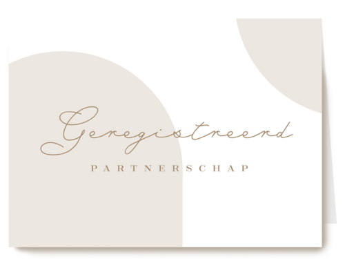 stijlvolle kaart voor geregistreerd partnerschap