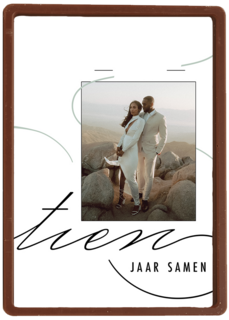 Huwelijksjubileum 10 jaar fotokaart