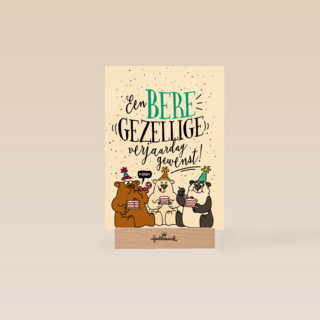 verjaardagskaart een beregezellige verjaardag gewenst
