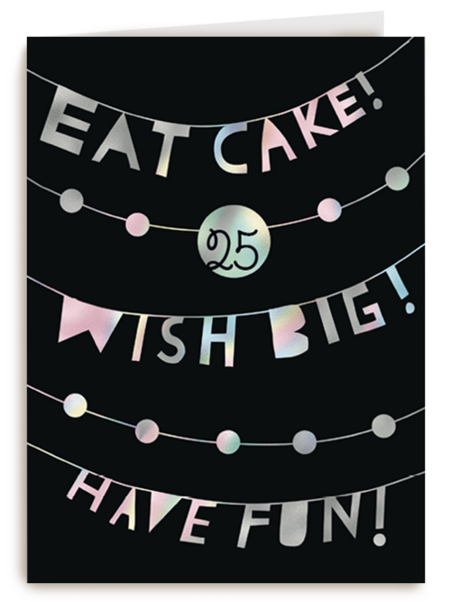 verjaardag leeftijden eat cake wish big have fun