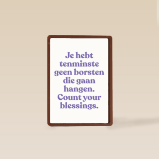 verjaardag kaart grappig borsten die gaan hangen