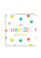 Felicitatiekaart van hartjes gefeliciteerd