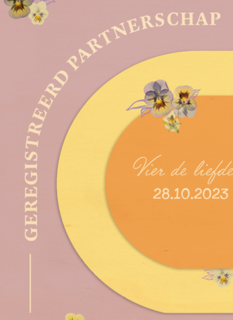 vier de liefde met deze hippe kaart met bloemen