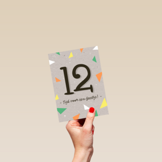 Verjaardagskaart tiener jongen 12