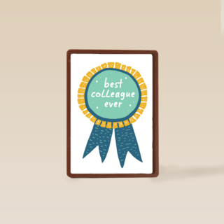 Bedankt kaart thuiswerken best collegue ever groen