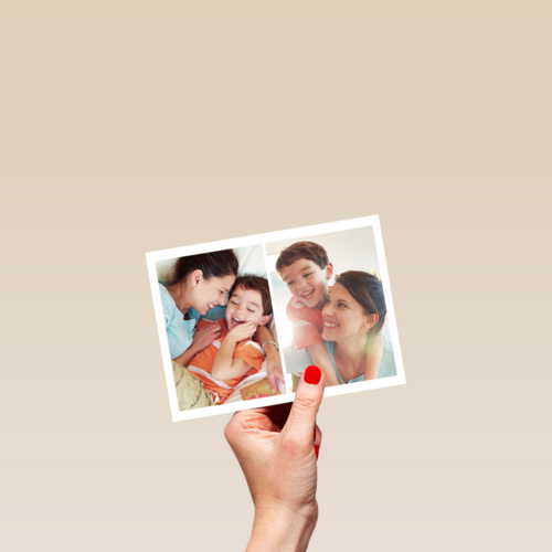 dubbele fotokaart liggend twee staande foto