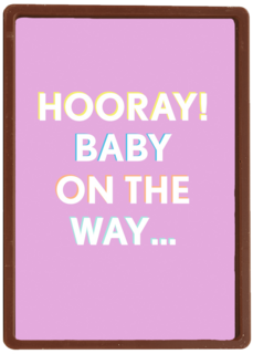 Zwanger felicitatiekaart Hooray baby on the way