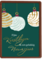 Kerstkaart kerstballen stijlvol