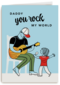 Vaderdagkaart daddy you rock my world