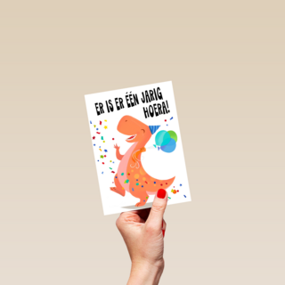 er is een jarig t rex hoera