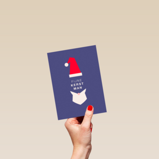 Fijne kerst man kaart