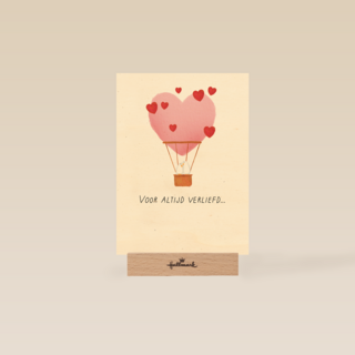 Liefde kaart ballon met Voor altijd verliefd