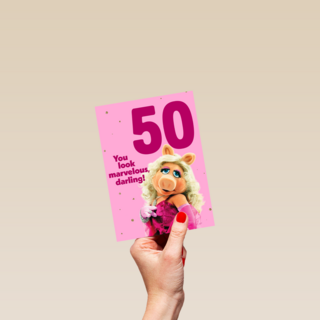 Miss piggy verjaardagskaart you look marvelous