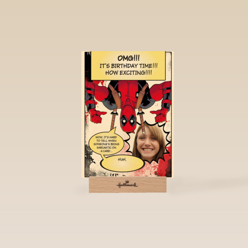 Deadpool sarcastic birthday card