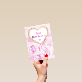 moederdag kaart klassiek rozen fijne moederdag