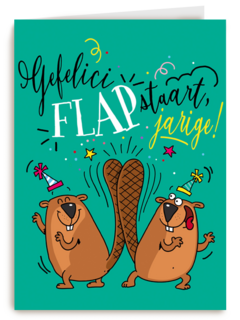 verjaardagskaart gefeliciflapstaart jarige