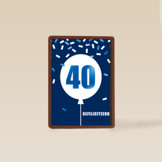 Verjaardagskaart leeftijden man 40 ballon