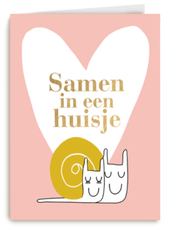samenwonen kaart samen in een huisje
