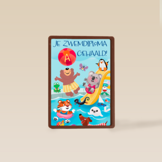 zwemdiploma kaart dieren zwembad