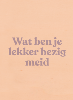 Succes kaart andc lekker bezig meid