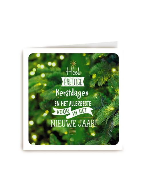 Kerstkaart zakelijk heel prettige Kerstdagen