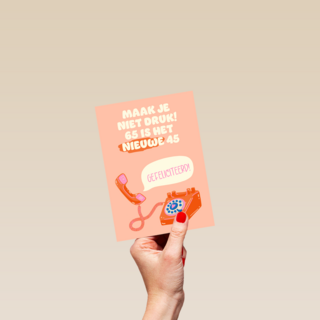 Verjaardagskaart 65 is het nieuwe 45